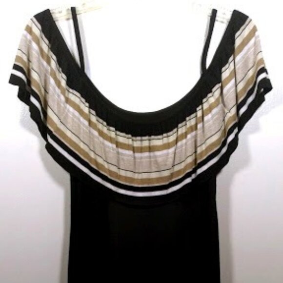Bailey 44 Black Tan Summer Dress Size: M - Picture 2 of 12